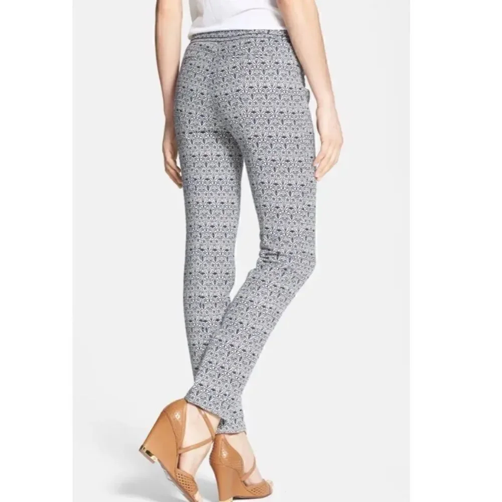 Tory Burch Heidi Slim Fit Print Pants